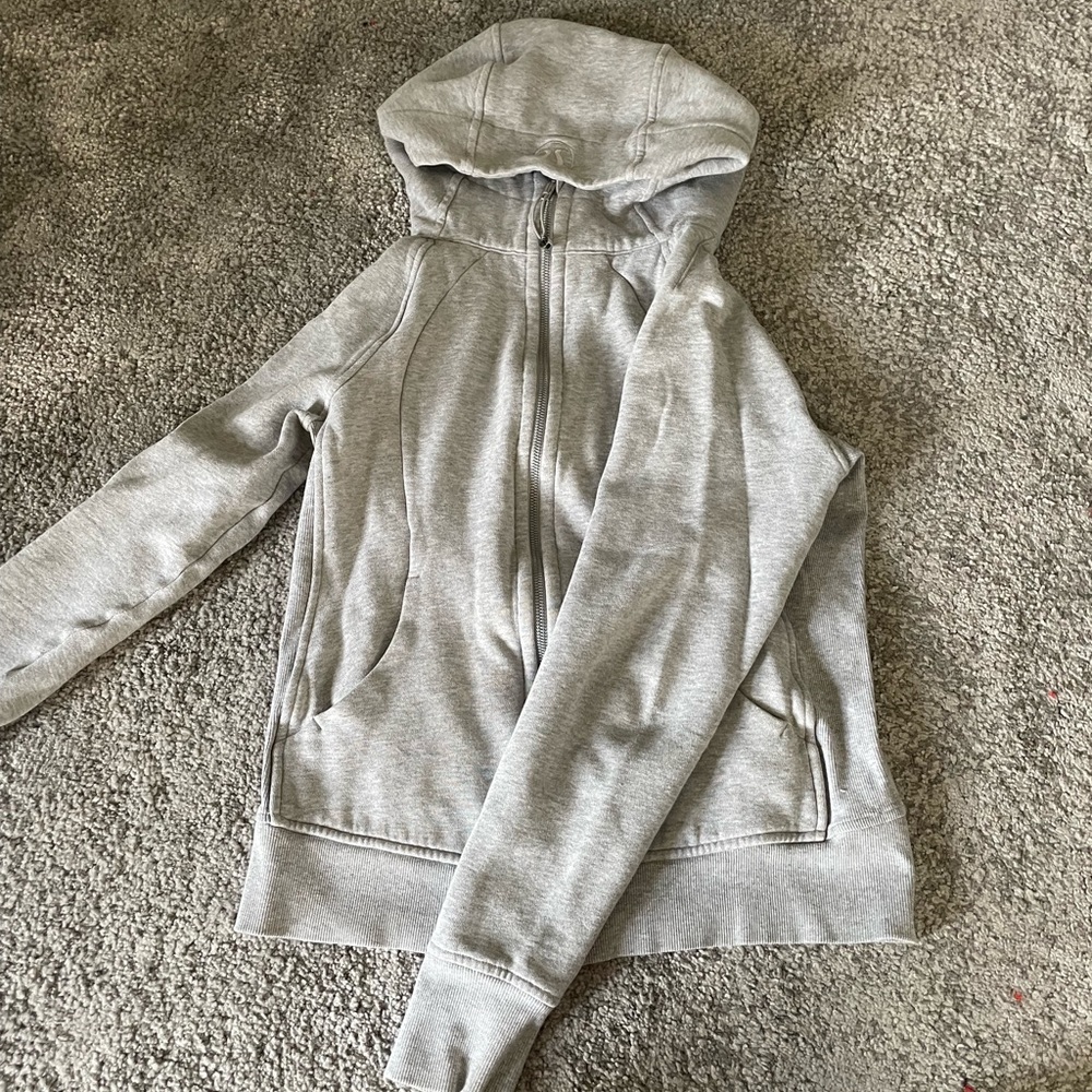 Grey lululemon scuba hoodie